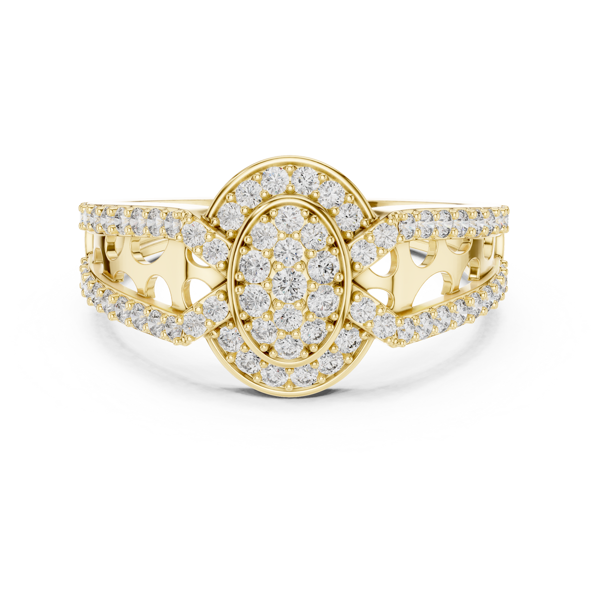 The Neroli — Round Pavé Ring