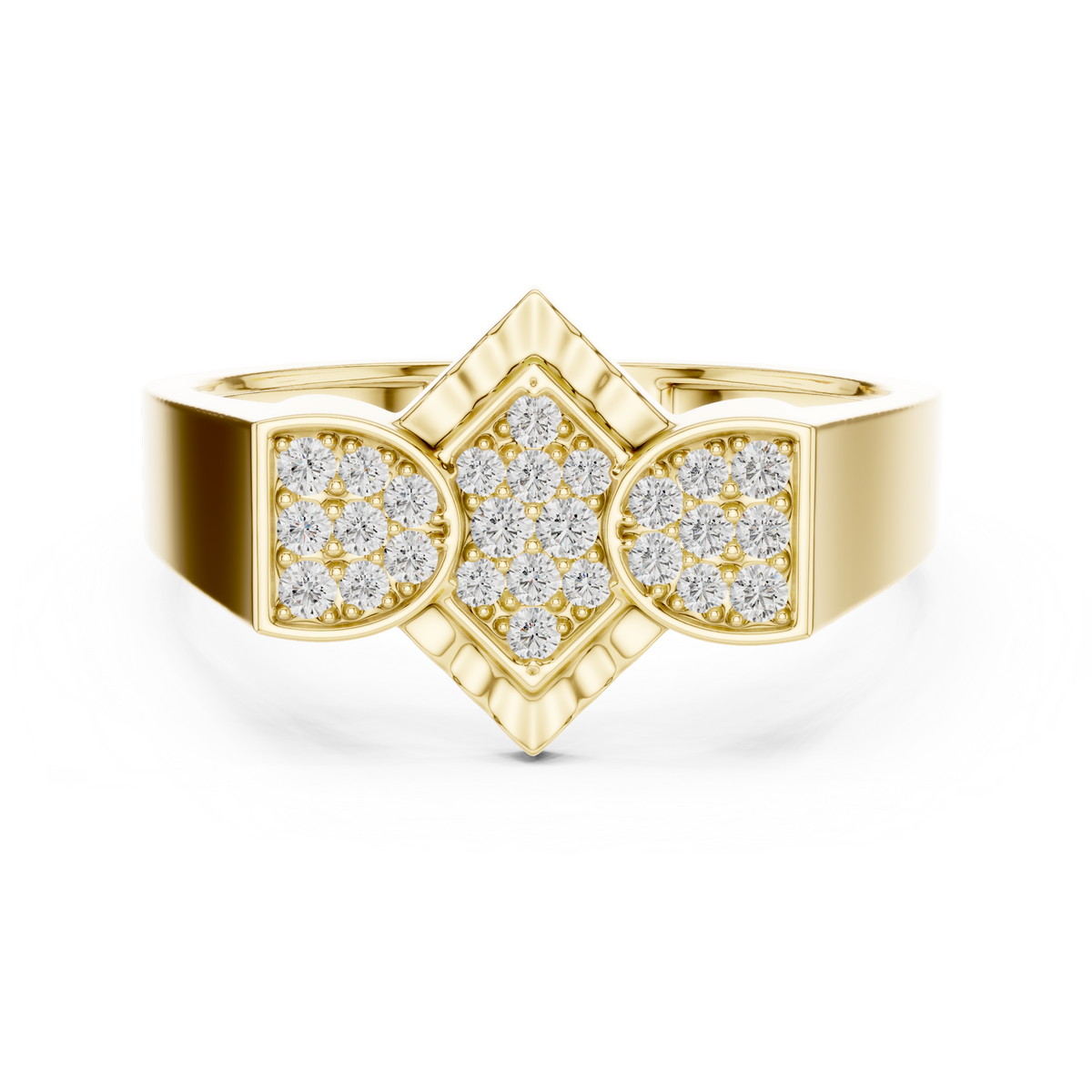 The Zelie — Round Pavé Ring