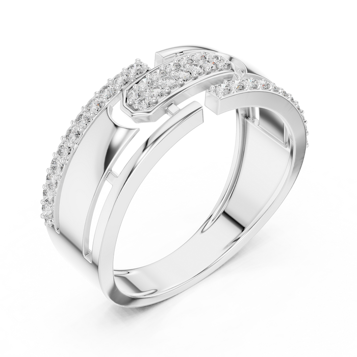The Noemie — Round Pavé Ring