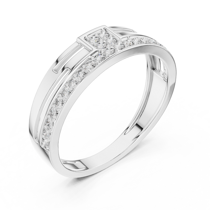 The Aubepine — Round Pavé Ring
