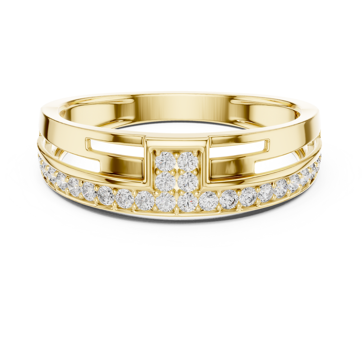 The Aubepine — Round Pavé Ring