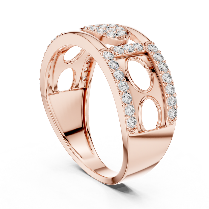 The Lucinde — Round Pavé Ring