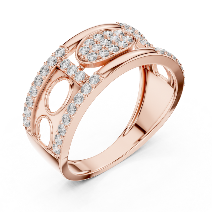 The Lucinde — Round Pavé Ring