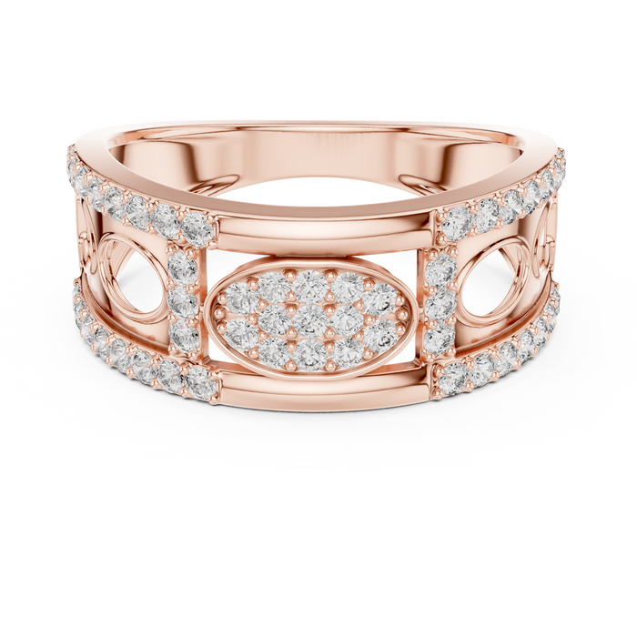 The Lucinde — Round Pavé Ring