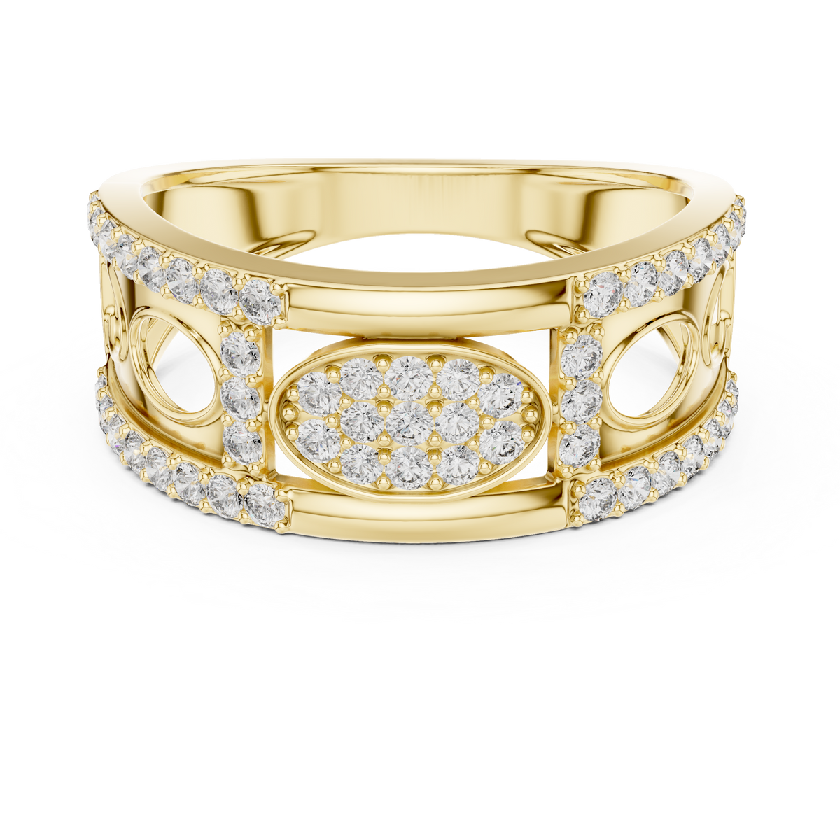 The Lucinde — Round Pavé Ring