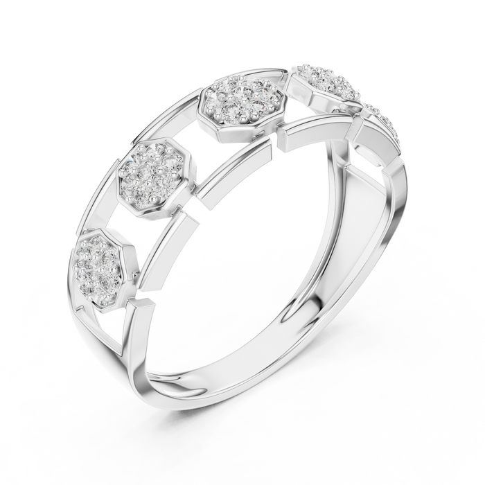 The Ophelie — Round Pavé Ring