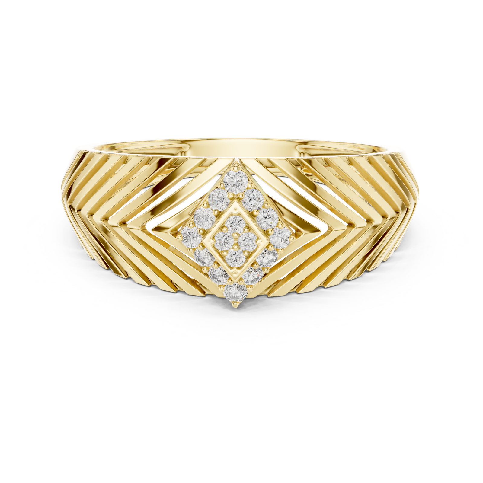 The Ursulane — Round Pavé Ring
