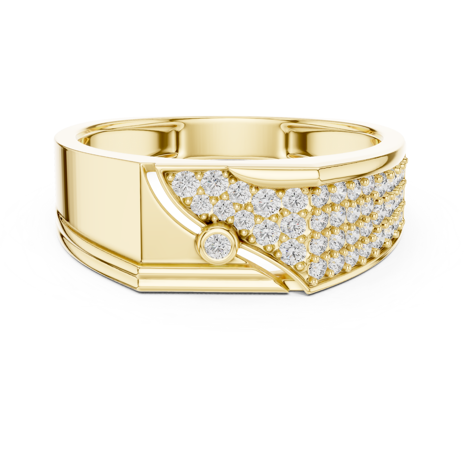 The Amelane — Round Pavé Ring