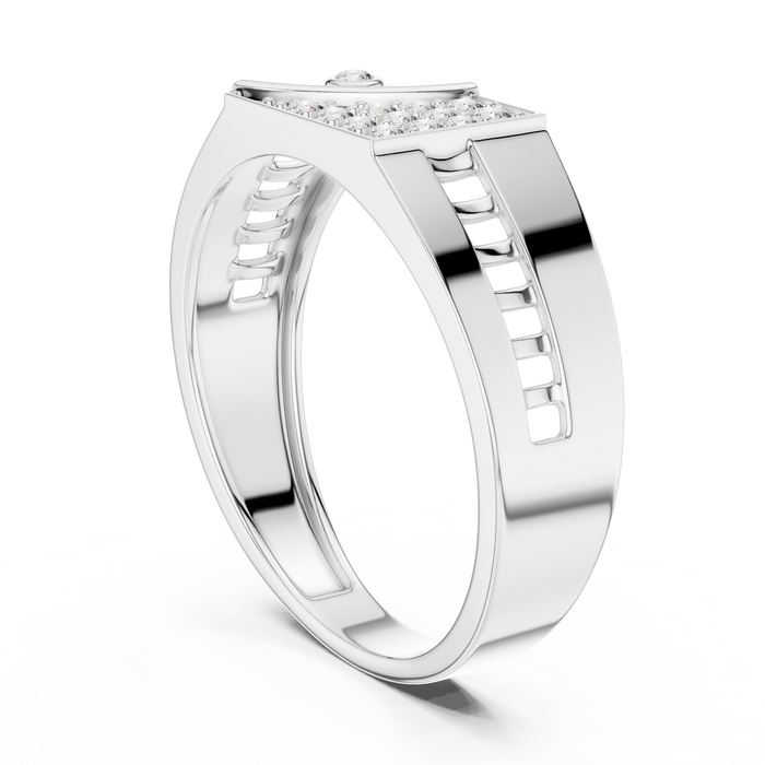 The Calantha — Round Pavé Ring