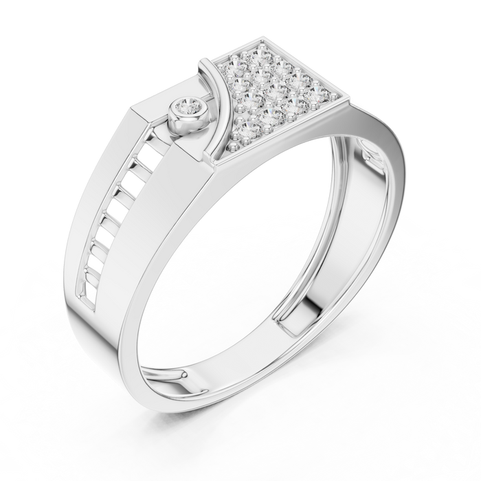 The Calantha — Round Pavé Ring