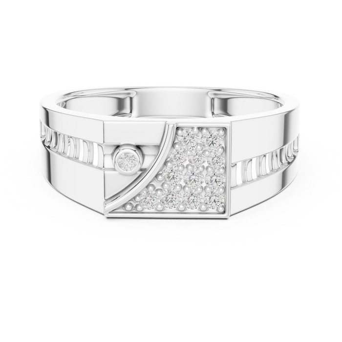The Calantha — Round Pavé Ring