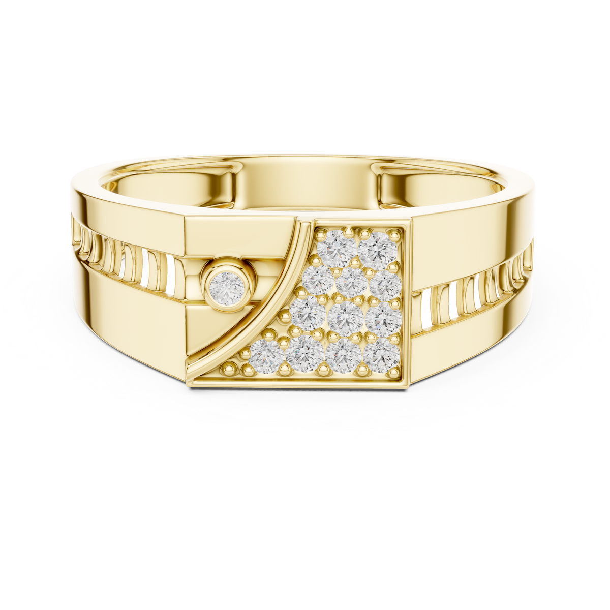 The Calantha — Round Pavé Ring
