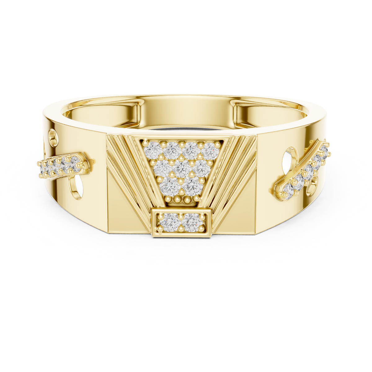 The Genevria — Round Pavé Ring