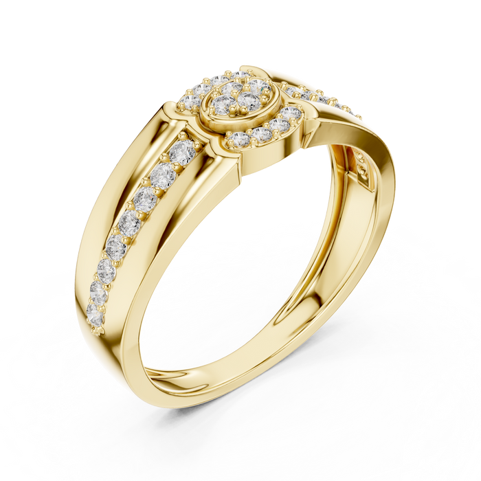 The Queline — Round Pavé Ring