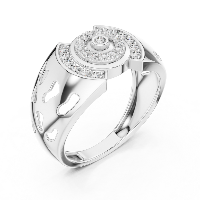 The Rosevear — Round Pavé Ring