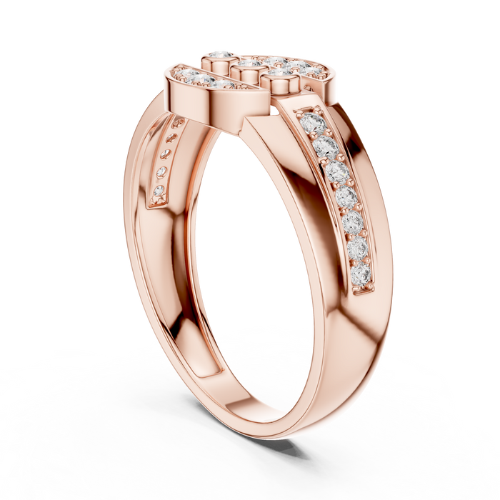 The Ustane — Round Pavé Ring