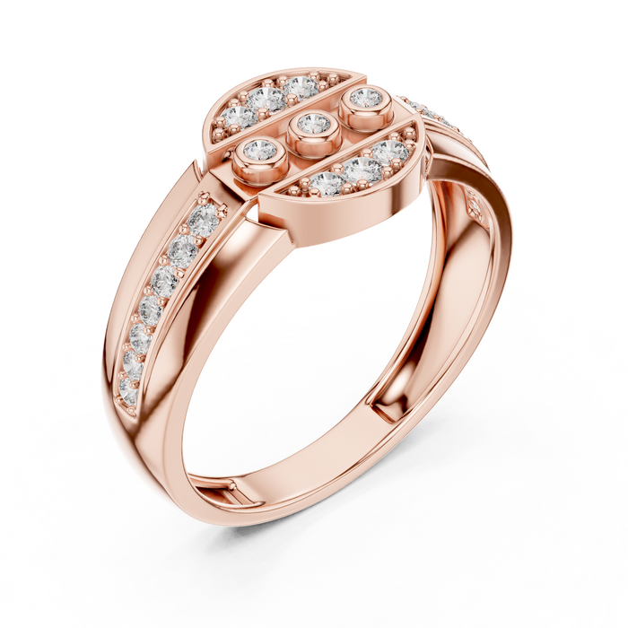 The Ustane — Round Pavé Ring