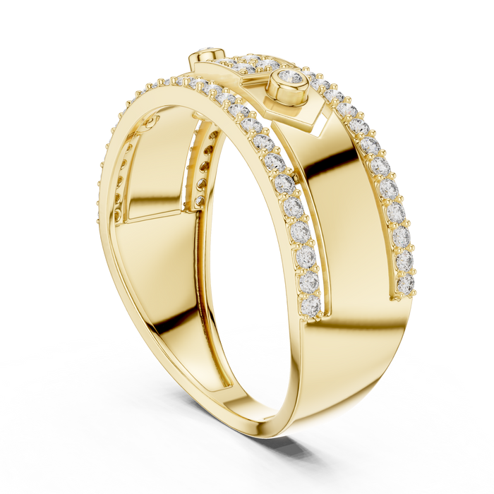 The Ysandre — Round Pavé Ring