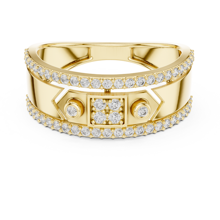 The Ysandre — Round Pavé Ring