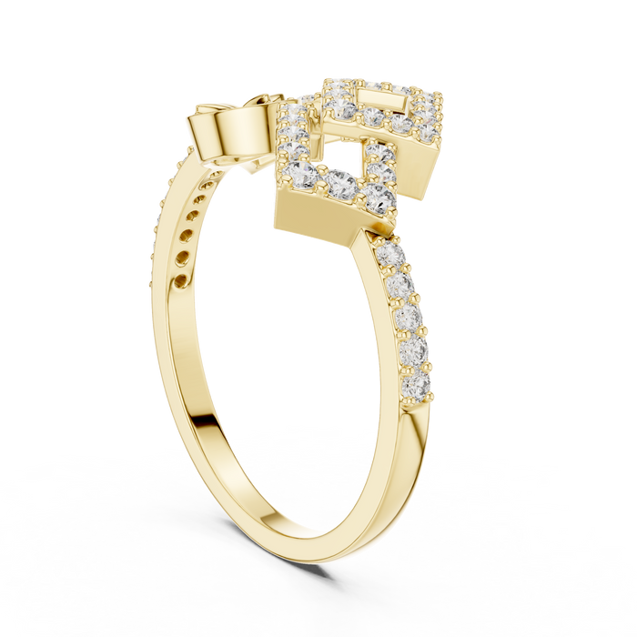 The Herminie — Round Prong Ring