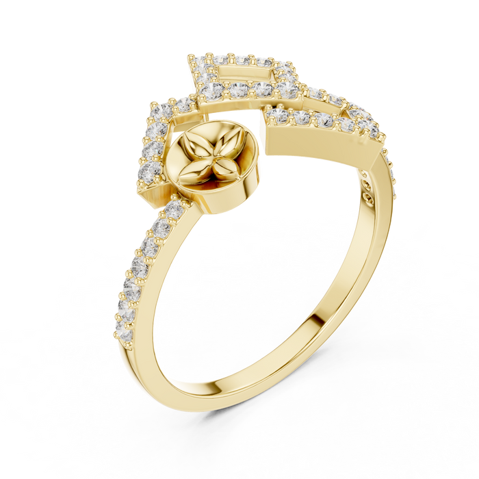 The Herminie — Round Prong Ring