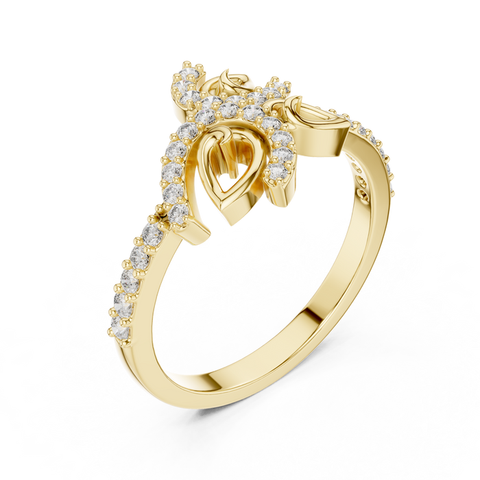 The Uzelle — Round Prong Ring