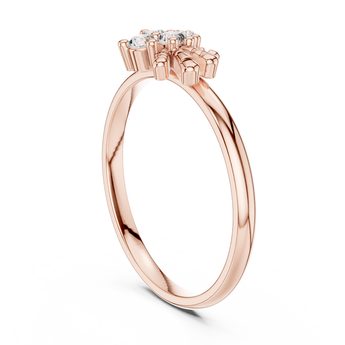 The Oceane — Round Collet Ring