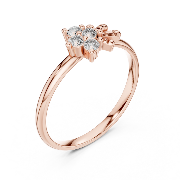 The Oceane — Round Collet Ring