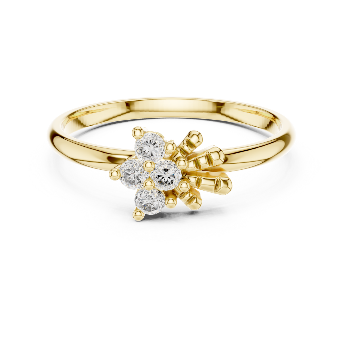 The Oceane — Round Collet Ring