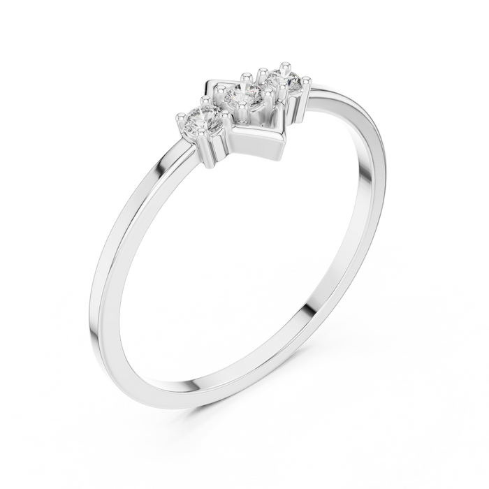 The Quenelle — Round Collet Ring