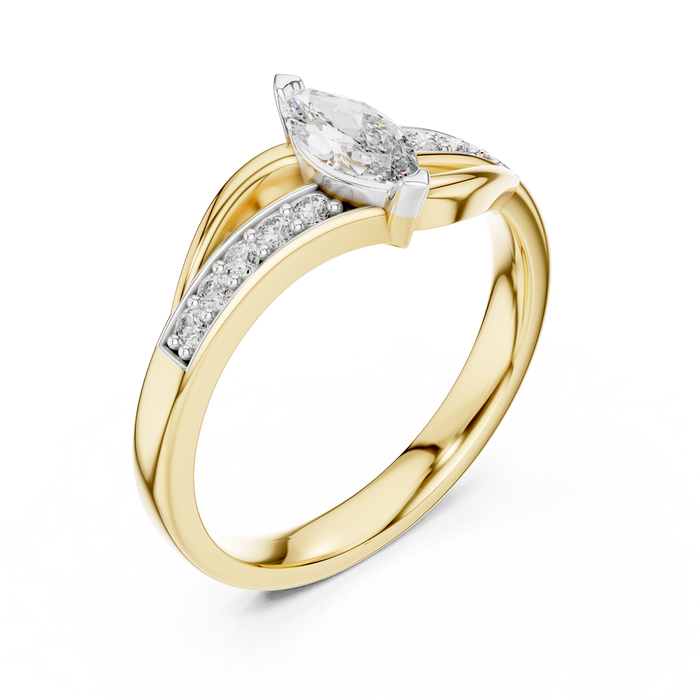 The Clairvane — Round Pavé Ring