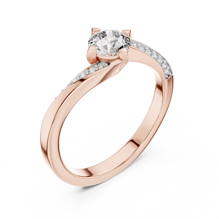 The Fleurette — Round Pavé Ring