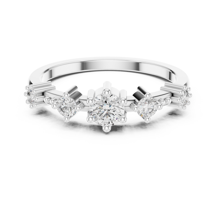 The Ursaline — Round Collet Ring