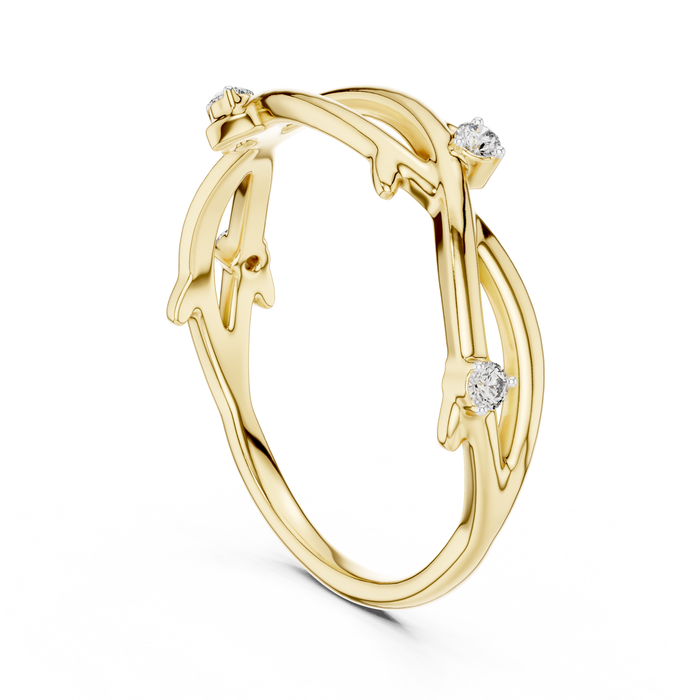 The Vespertine — Round Collet Ring