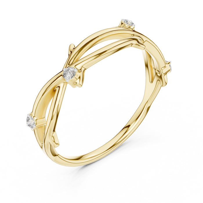 The Vespertine — Round Collet Ring
