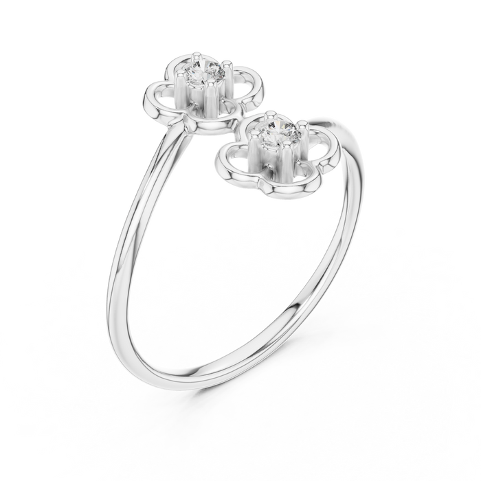 The Adorabelle — Round Collet Ring