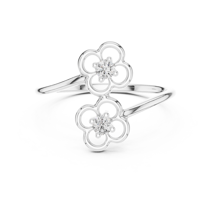 The Adorabelle — Round Collet Ring
