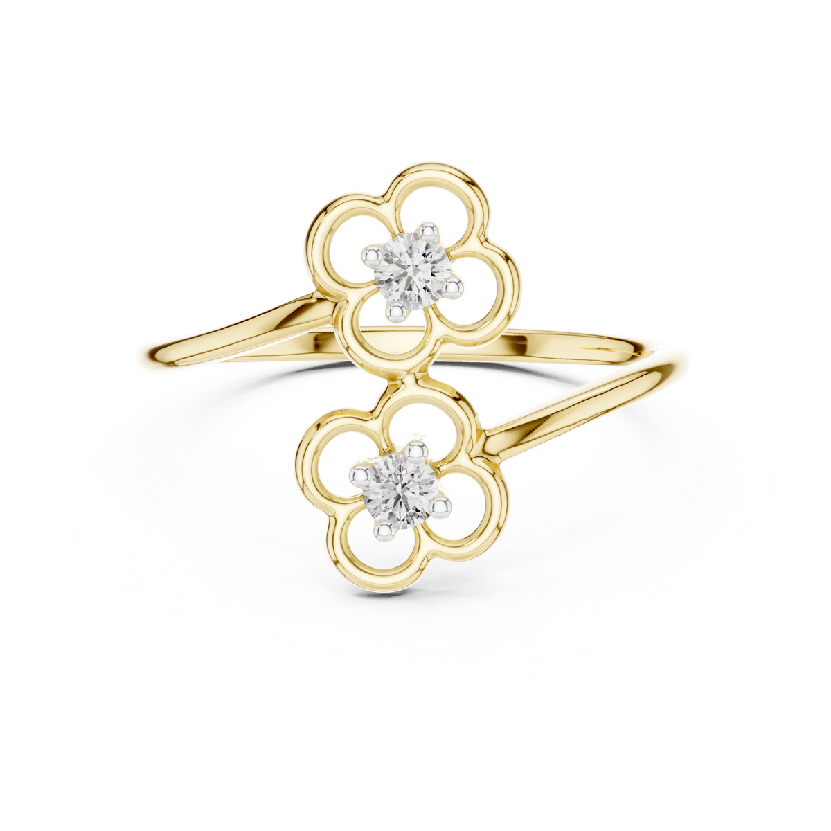 The Adorabelle — Round Collet Ring