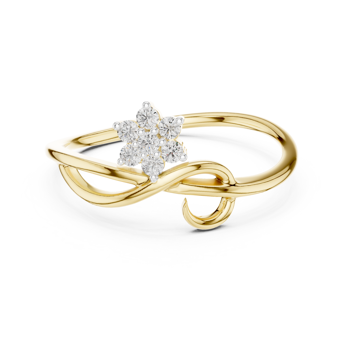 The Corvelle — Round Collet Ring
