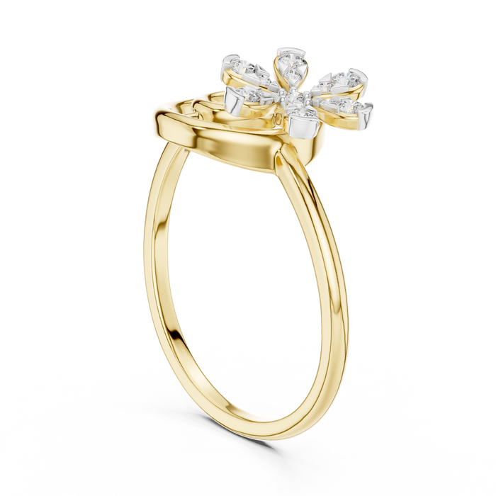 The Rosevine — Round Collet Ring