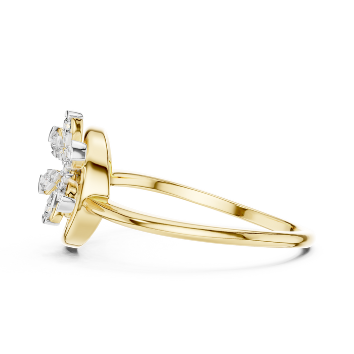 The Rosevine — Round Collet Ring