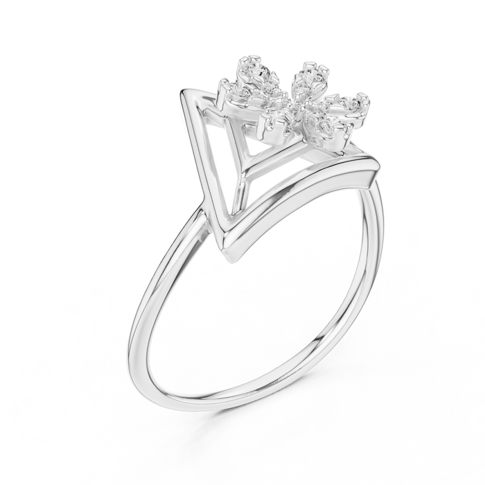 The Solaris — Round Collet Ring