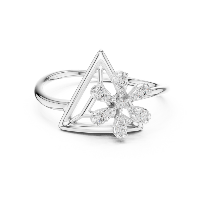 The Solaris — Round Collet Ring