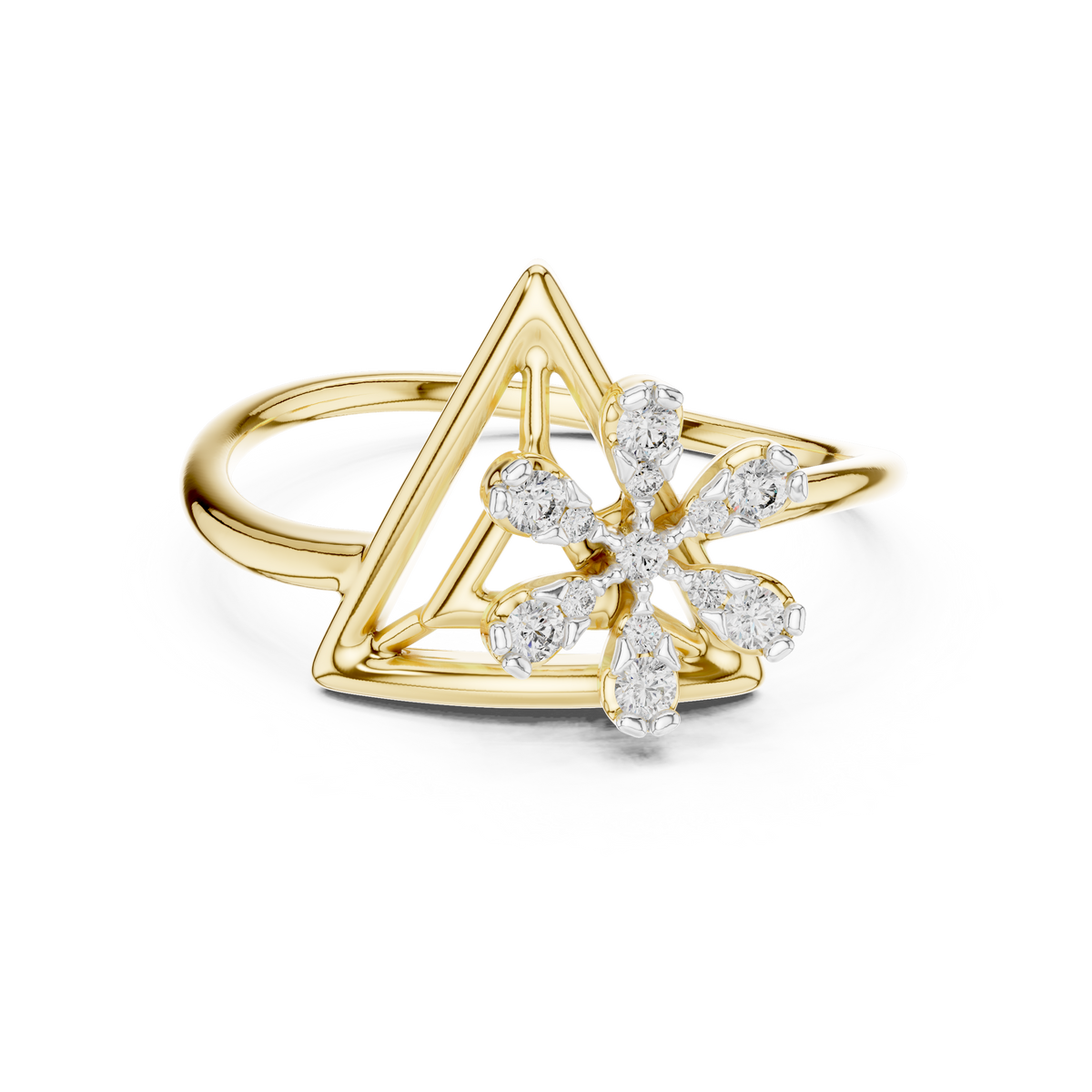 The Solaris — Round Collet Ring
