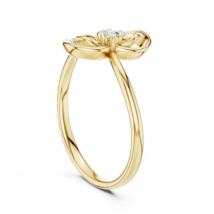 The Tremblante — Round Collet Ring