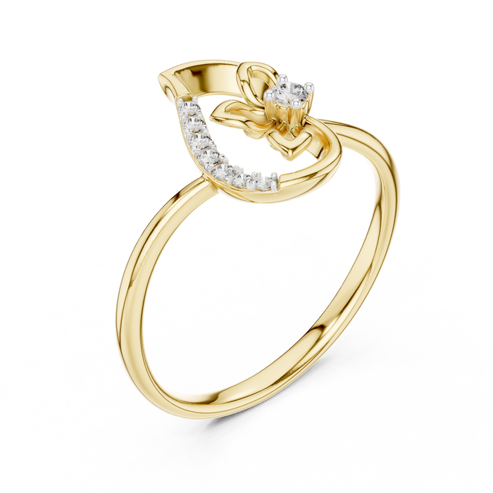 The Tremblante — Round Collet Ring