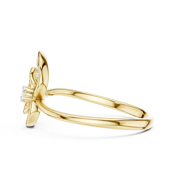 The Tremblante — Round Collet Ring