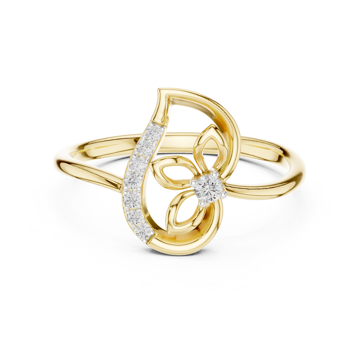 The Tremblante — Round Collet Ring