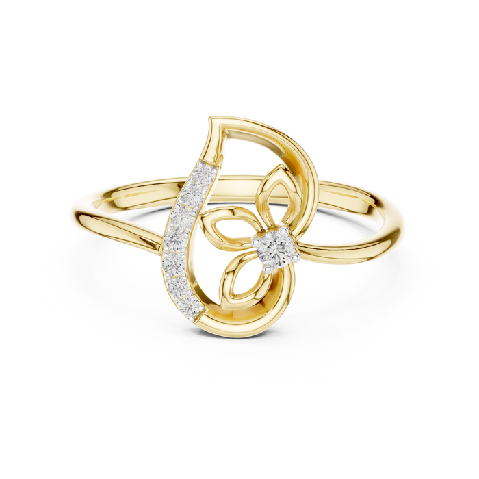 The Tremblante — Round Collet Ring