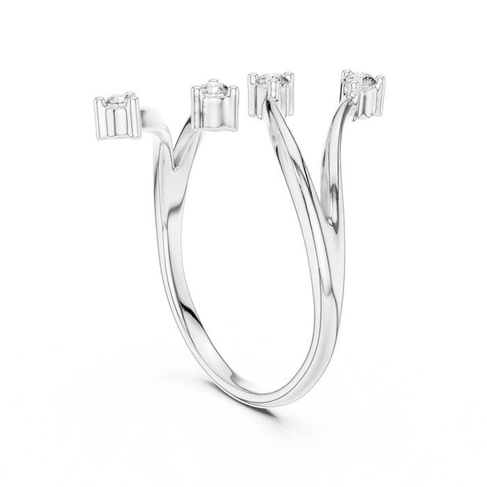 The Aubervine — Round Collet Ring